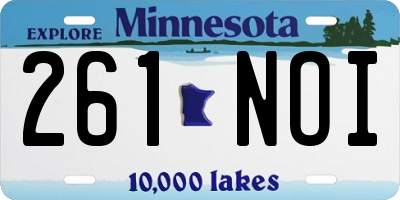 MN license plate 261NOI