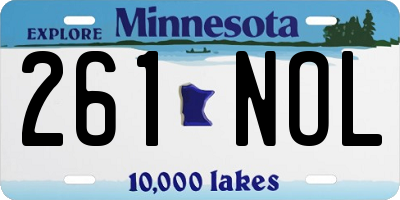 MN license plate 261NOL