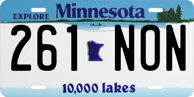 MN license plate 261NON