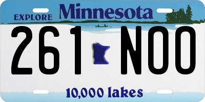 MN license plate 261NOO