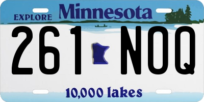 MN license plate 261NOQ