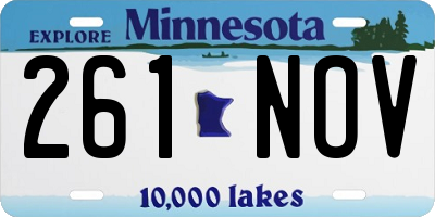 MN license plate 261NOV