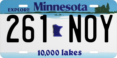 MN license plate 261NOY