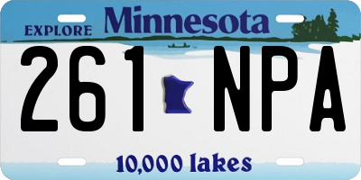 MN license plate 261NPA
