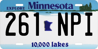 MN license plate 261NPI