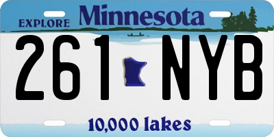 MN license plate 261NYB