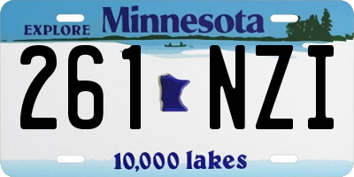 MN license plate 261NZI