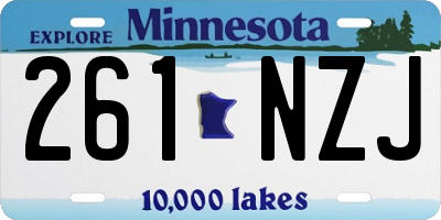 MN license plate 261NZJ