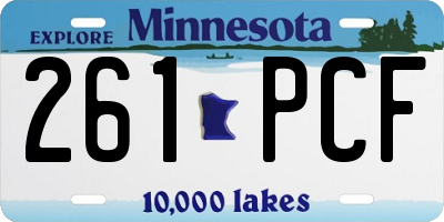 MN license plate 261PCF