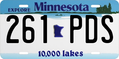 MN license plate 261PDS