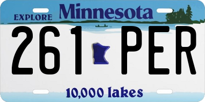 MN license plate 261PER