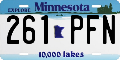 MN license plate 261PFN