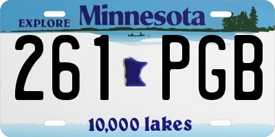 MN license plate 261PGB