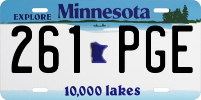 MN license plate 261PGE
