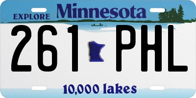 MN license plate 261PHL