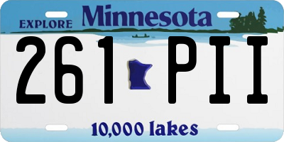 MN license plate 261PII