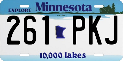 MN license plate 261PKJ