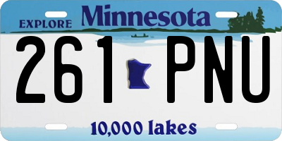 MN license plate 261PNU
