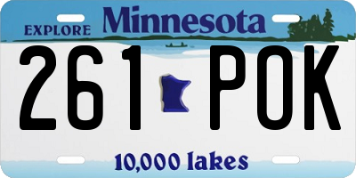 MN license plate 261POK