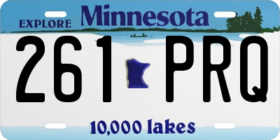 MN license plate 261PRQ