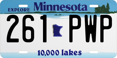 MN license plate 261PWP