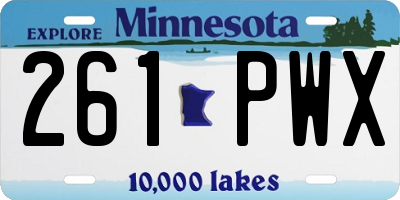 MN license plate 261PWX