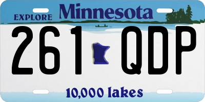 MN license plate 261QDP