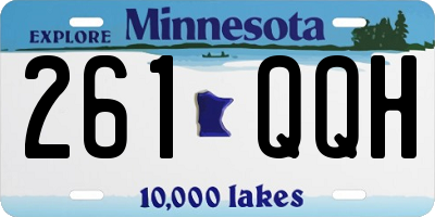 MN license plate 261QQH