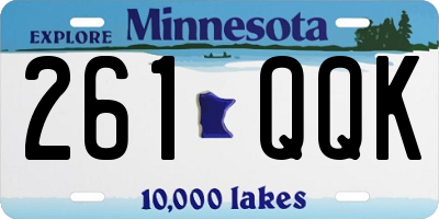 MN license plate 261QQK