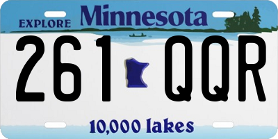 MN license plate 261QQR