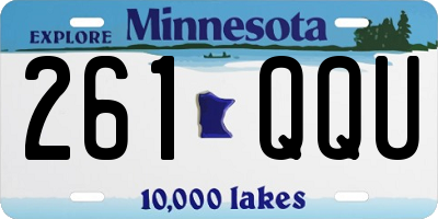 MN license plate 261QQU