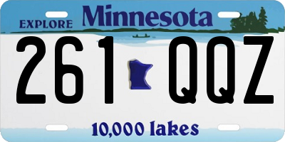MN license plate 261QQZ