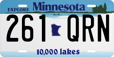 MN license plate 261QRN
