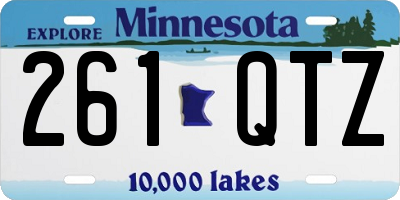 MN license plate 261QTZ