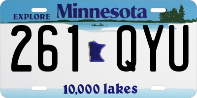 MN license plate 261QYU
