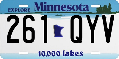 MN license plate 261QYV