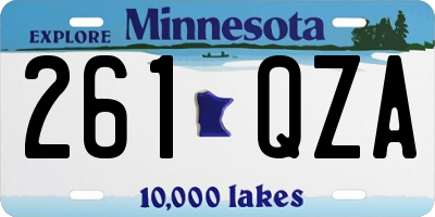MN license plate 261QZA