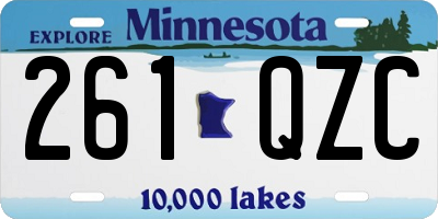 MN license plate 261QZC