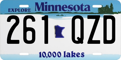MN license plate 261QZD