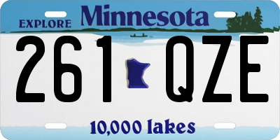 MN license plate 261QZE