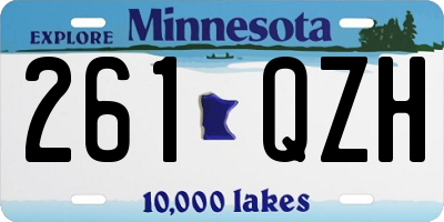 MN license plate 261QZH