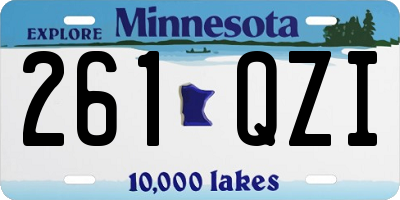 MN license plate 261QZI