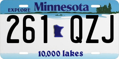 MN license plate 261QZJ
