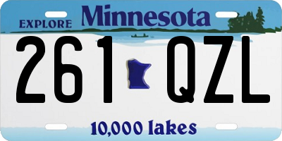 MN license plate 261QZL