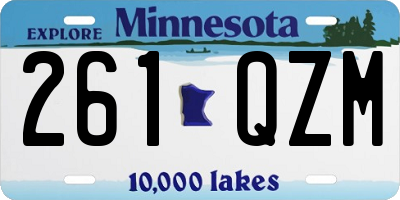 MN license plate 261QZM