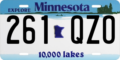MN license plate 261QZO