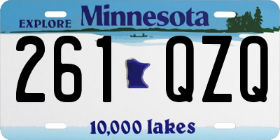 MN license plate 261QZQ