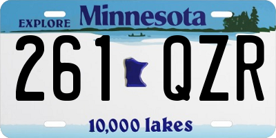 MN license plate 261QZR