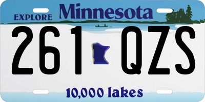 MN license plate 261QZS