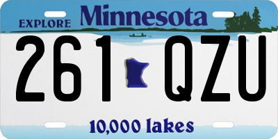 MN license plate 261QZU